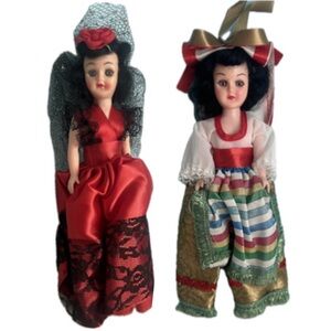 Set of 2 Vintage Sleepy Eye Dolls (Italy & Spain)